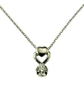 18 Karat White Gold Diamond Pendant Necklace #19177